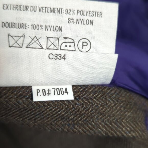 Patagonia VTG Sports Coat Men's 44R Brown Half Lined Herringbone Tweed Stretch - Picture 16 of 16